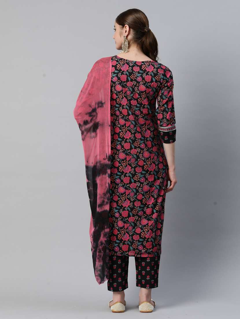 printed kurta dupatta set - 19942706 -  Standard Image - 4