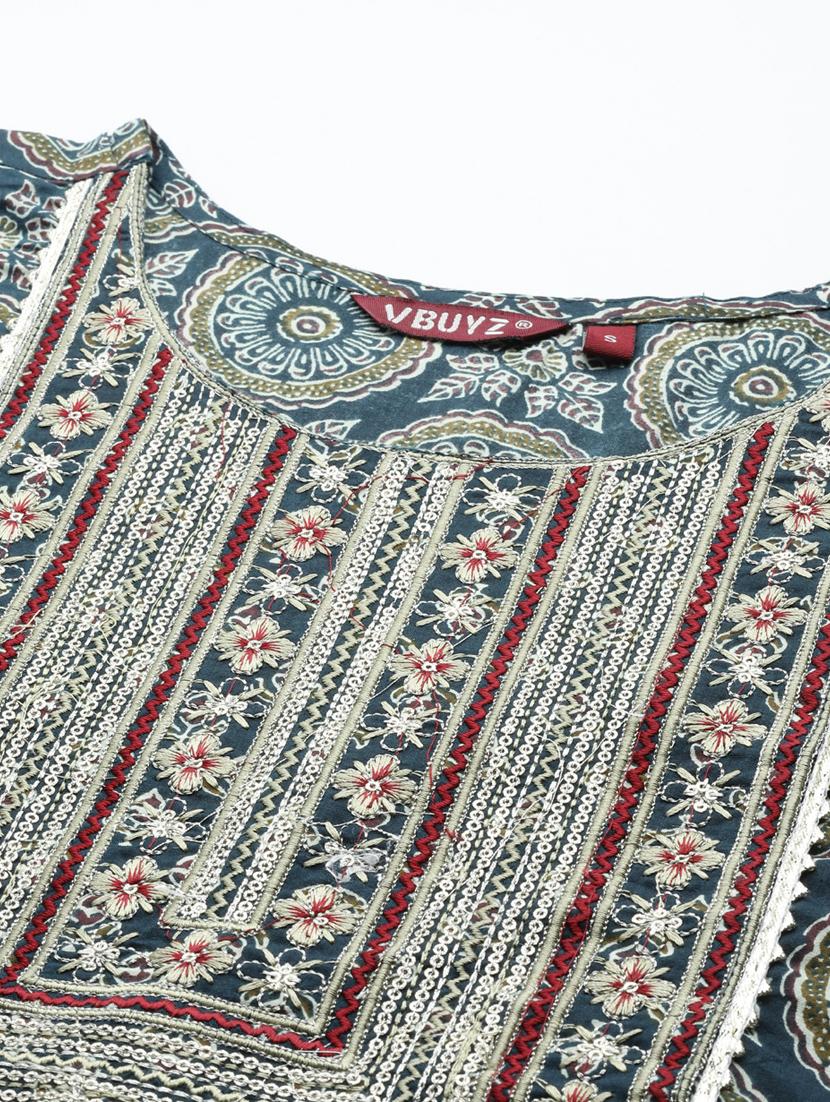 embroidered kurta sharara set - 19942717 - Standard Image - 4