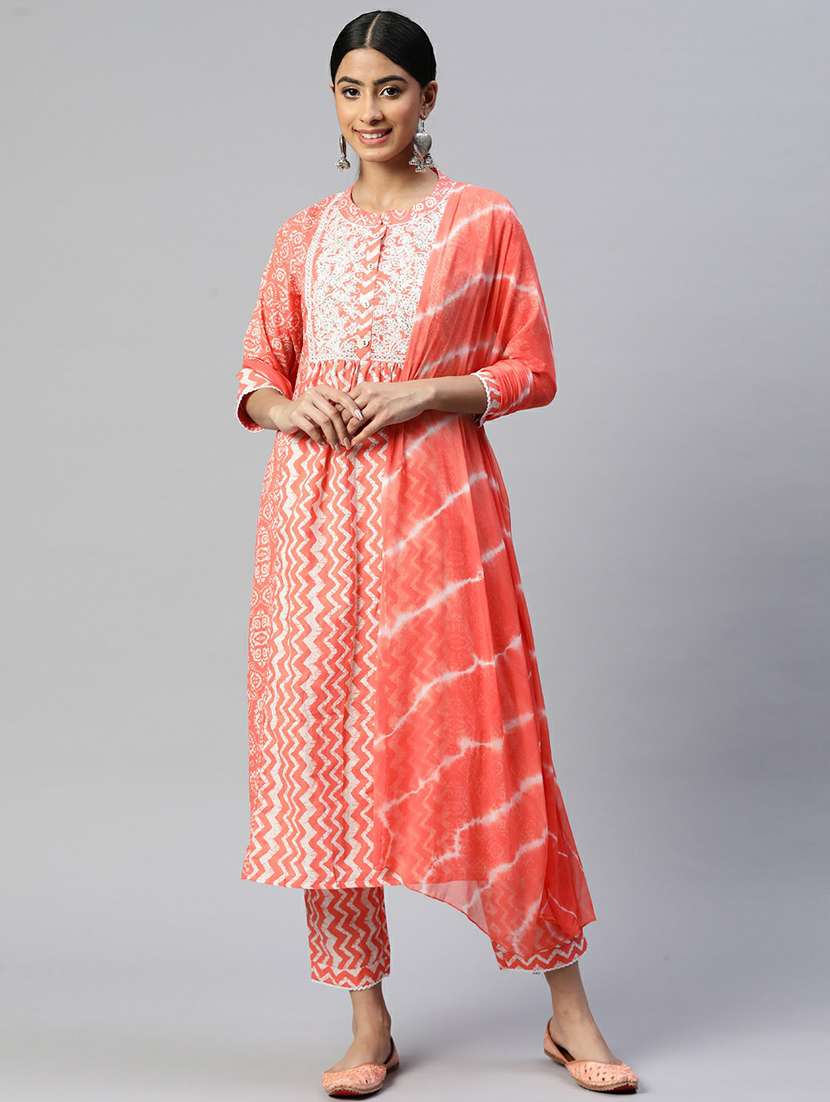 printed kurta pant set