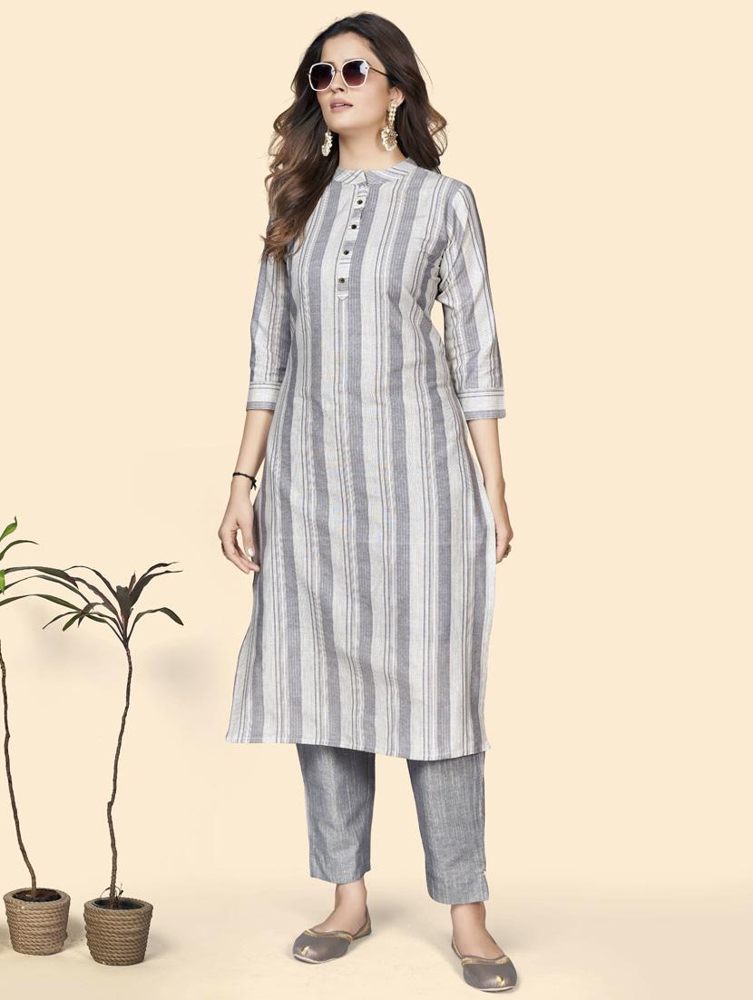 stripes kurta pant set - 19942744 - Standard Image - 1