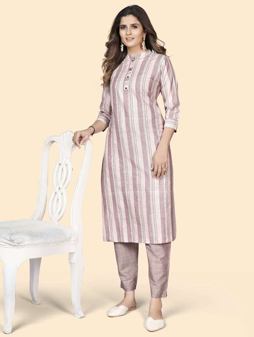 stripes kurta pant set - 19942749 -  Standard Image - 1