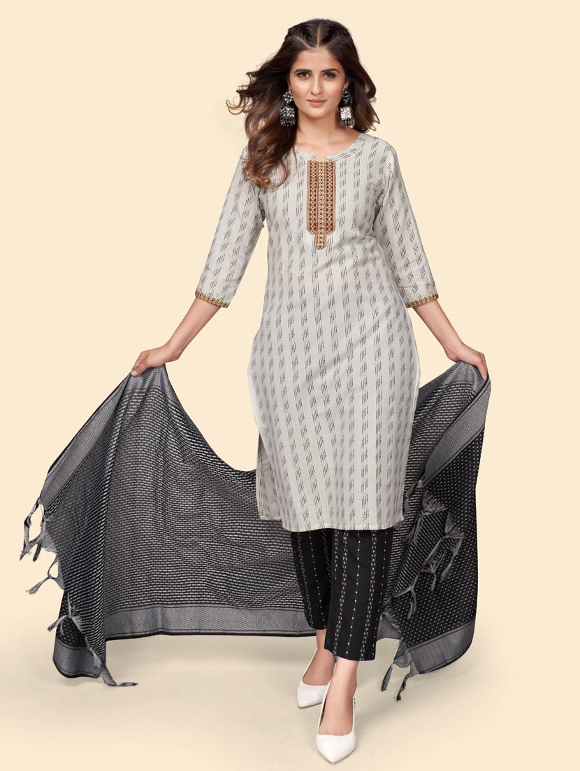 printed kurta dupatta set - 19942765 - Standard Image - 1