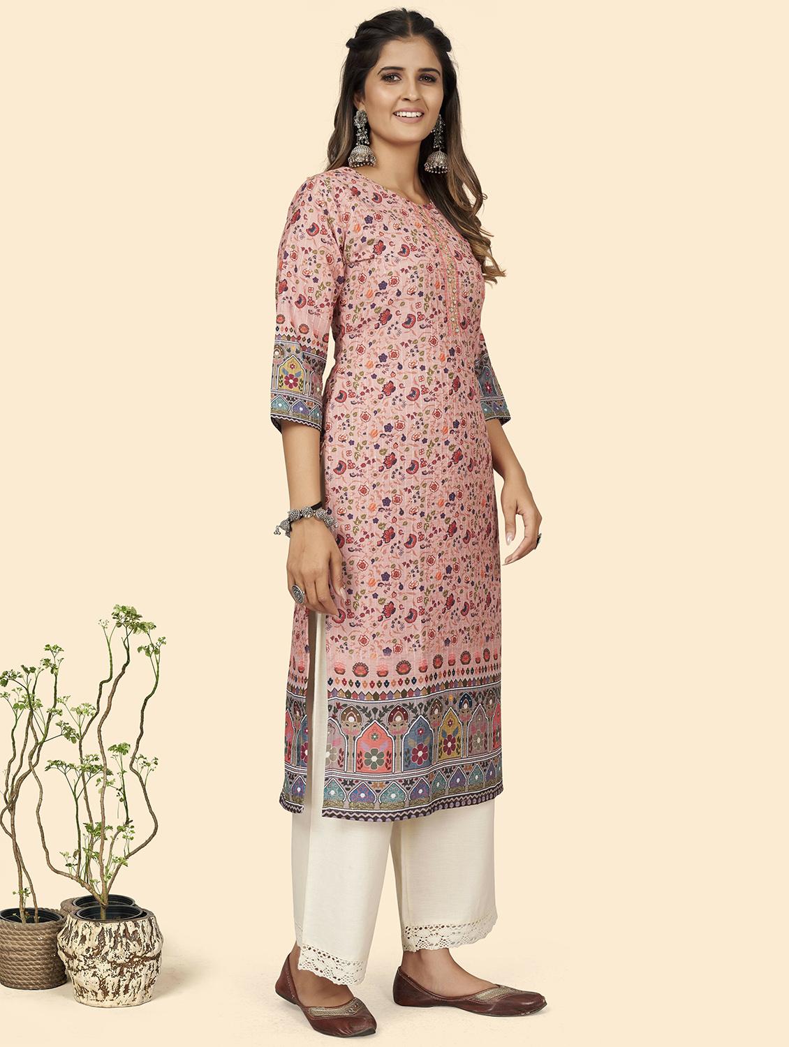 printed kurta dupatta set - 19942795 - Standard Image - 1