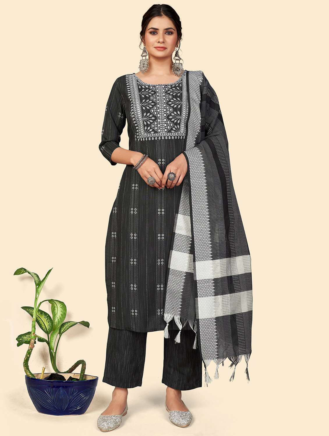 printed kurta dupatta set