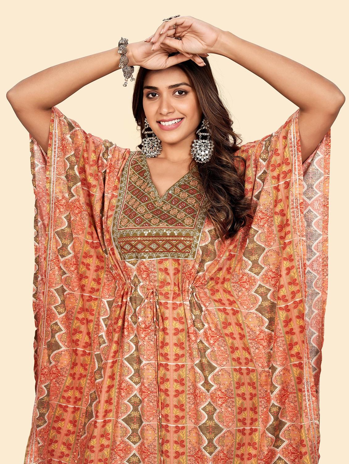 printed kaftan set - 19942834 - Standard Image - 4