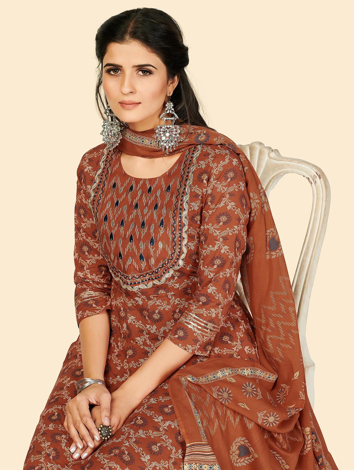 floral kurta dupatta set - 19942851 - Standard Image - 4