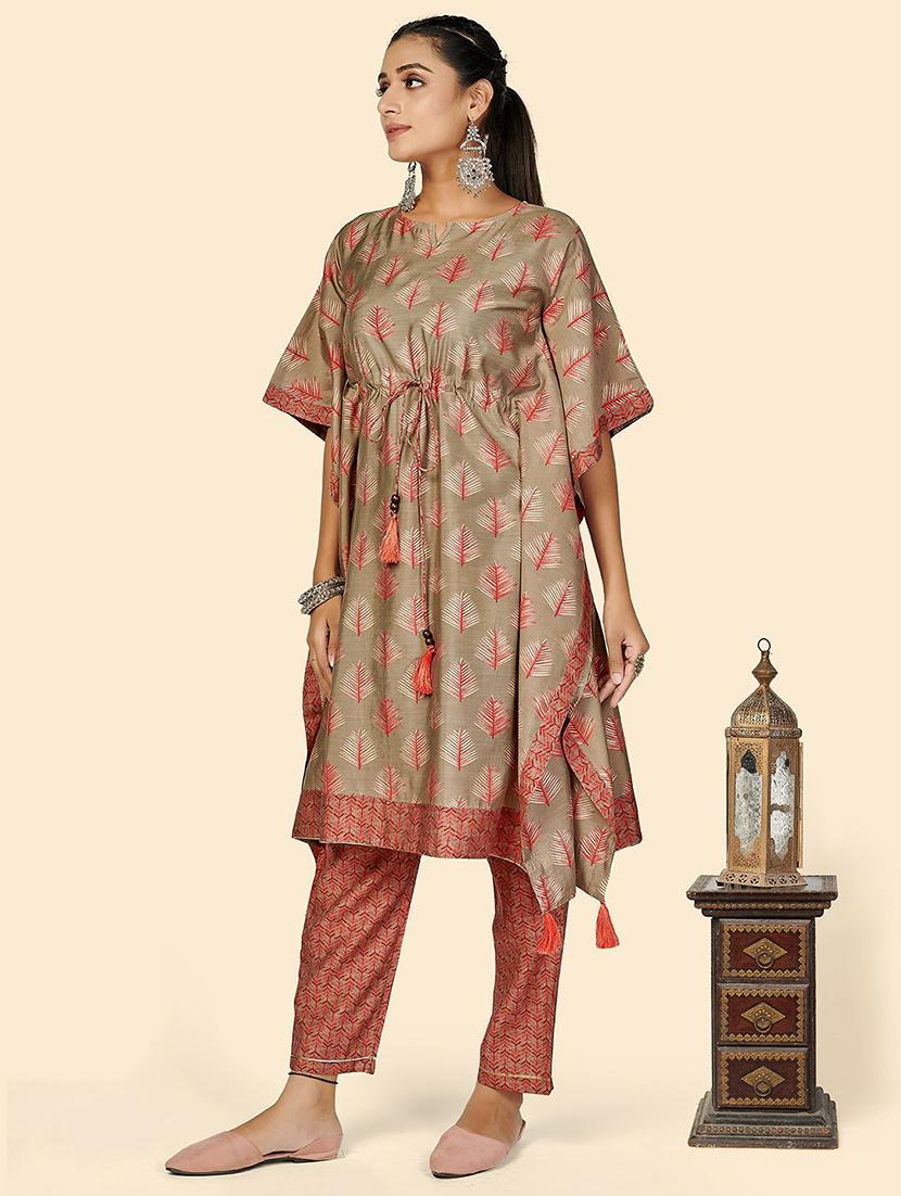 printed kaftan set - 19942870 - Standard Image - 1