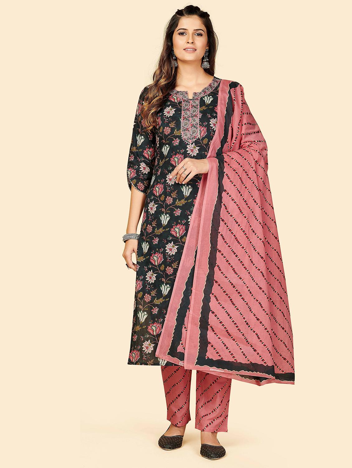 floral kurta dupatta set
