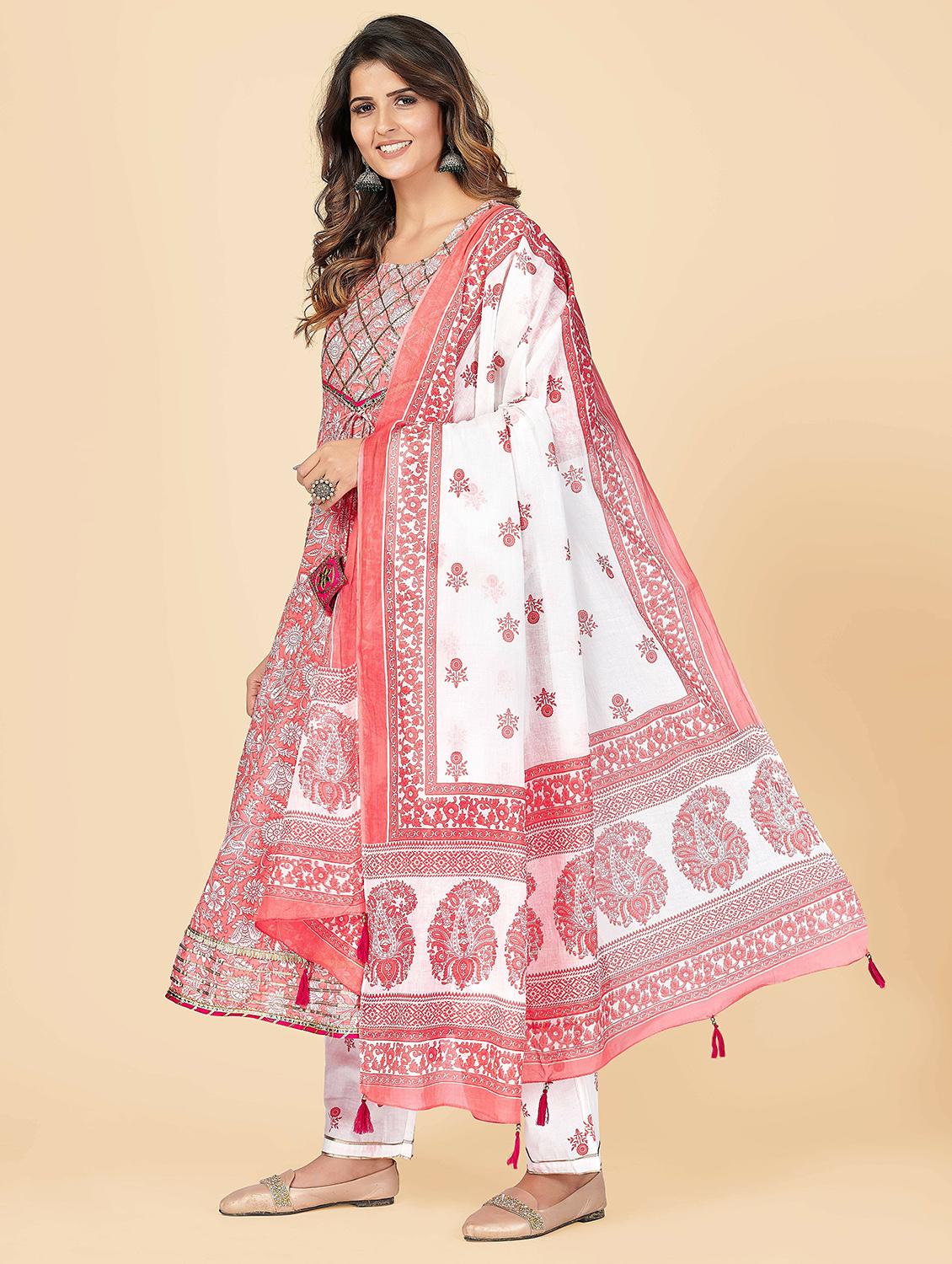 printed kurta dupatta set - 19942925 - Standard Image - 1