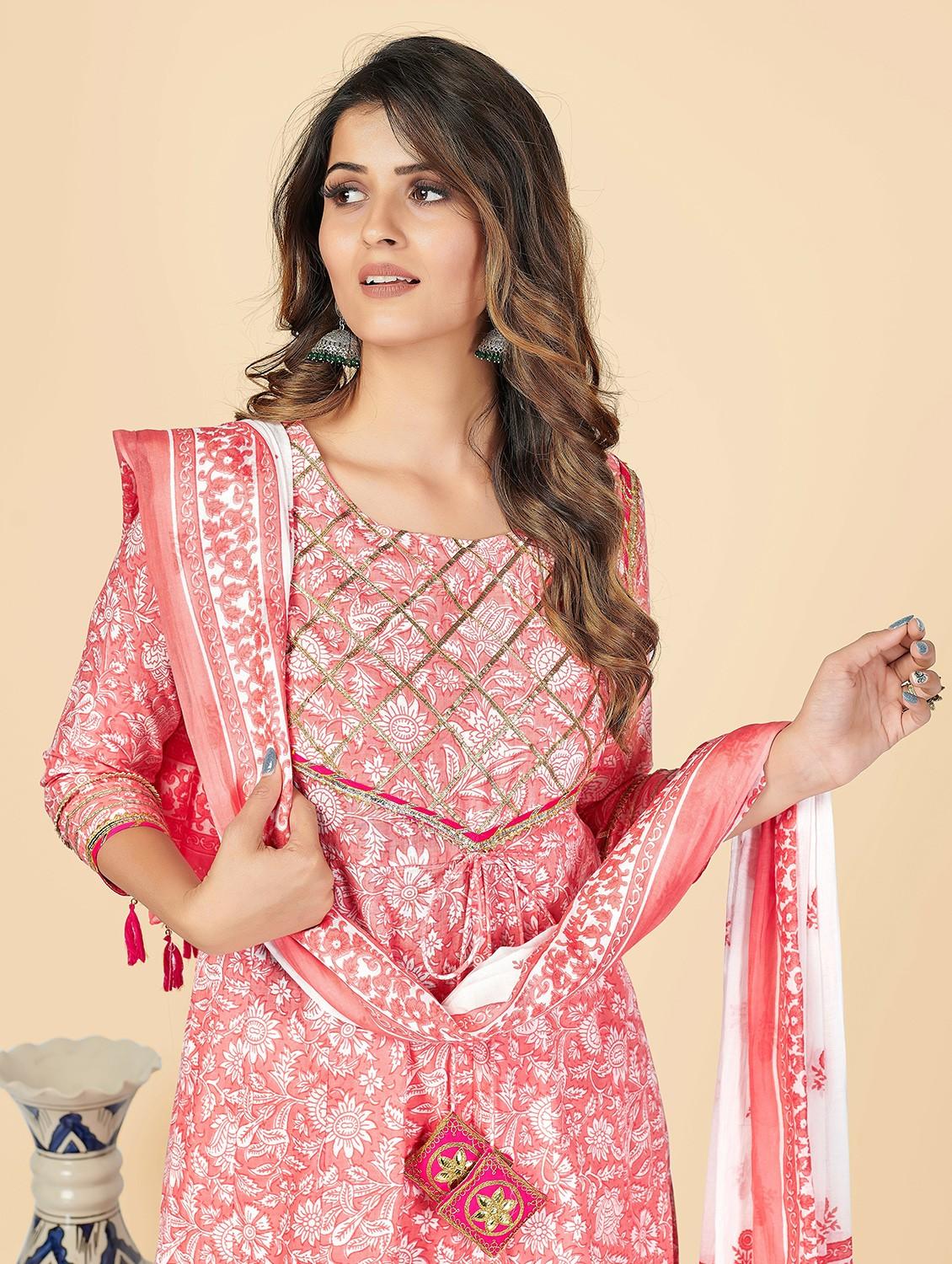 printed kurta dupatta set - 19942925 - Standard Image - 4