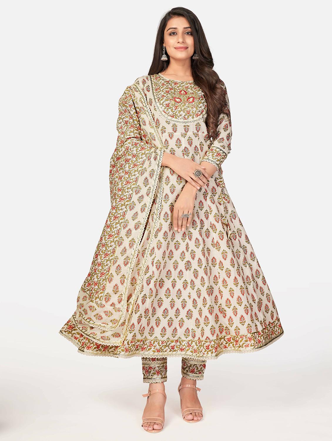 printed kurta dupatta set - 19942942 - Zoom Image - 0