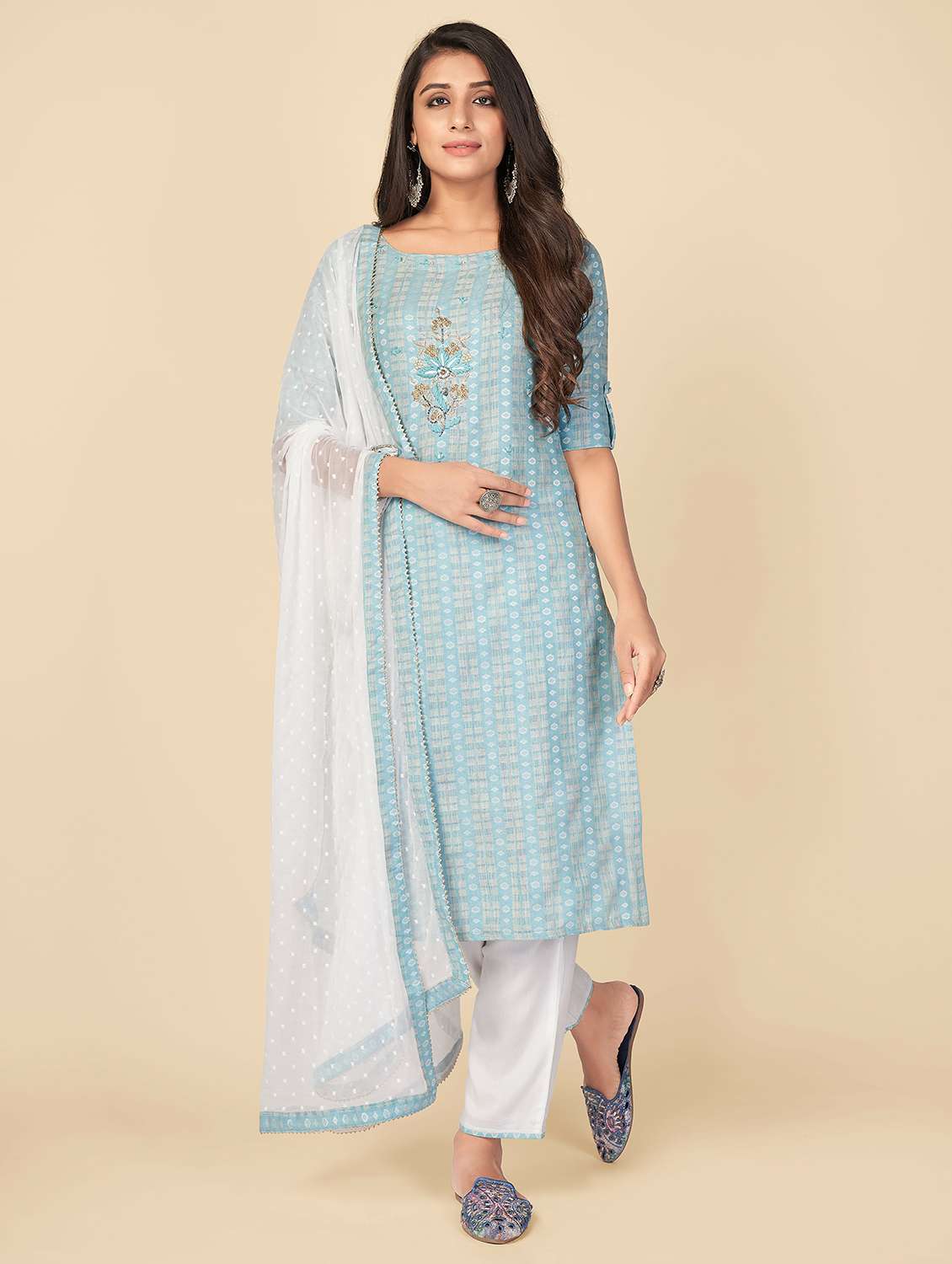 printed kurta dupatta set