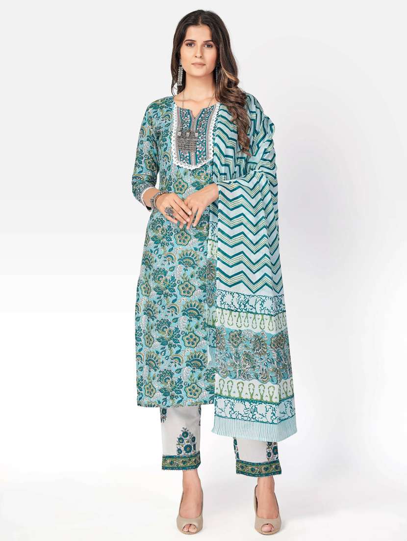 printed kurta pant set
