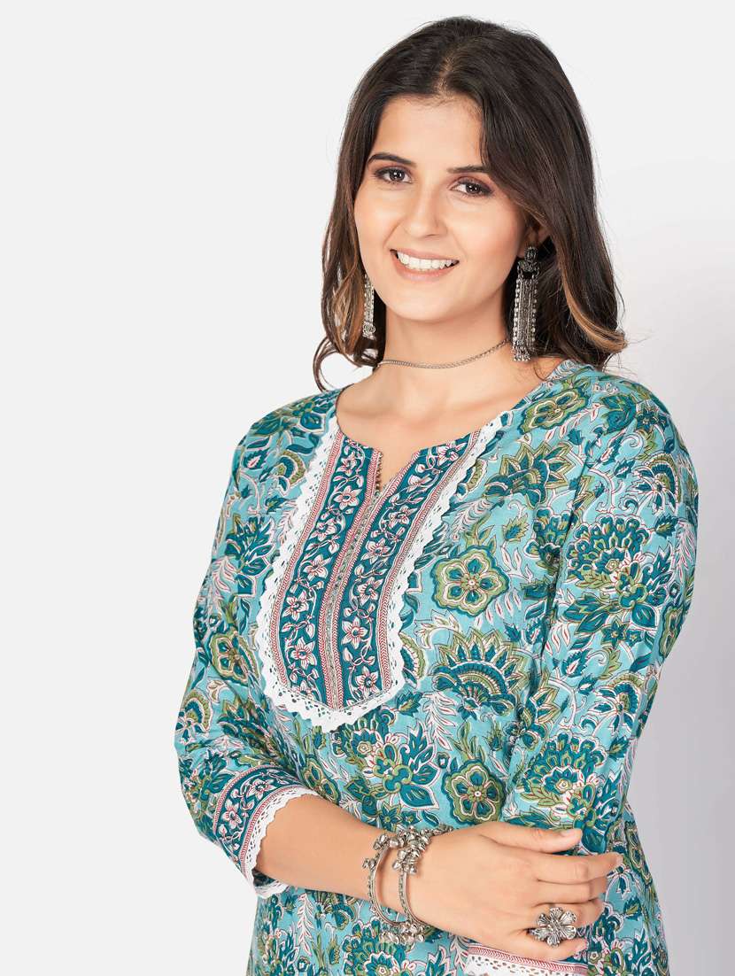 printed kurta pant set - 19942962 - Standard Image - 4