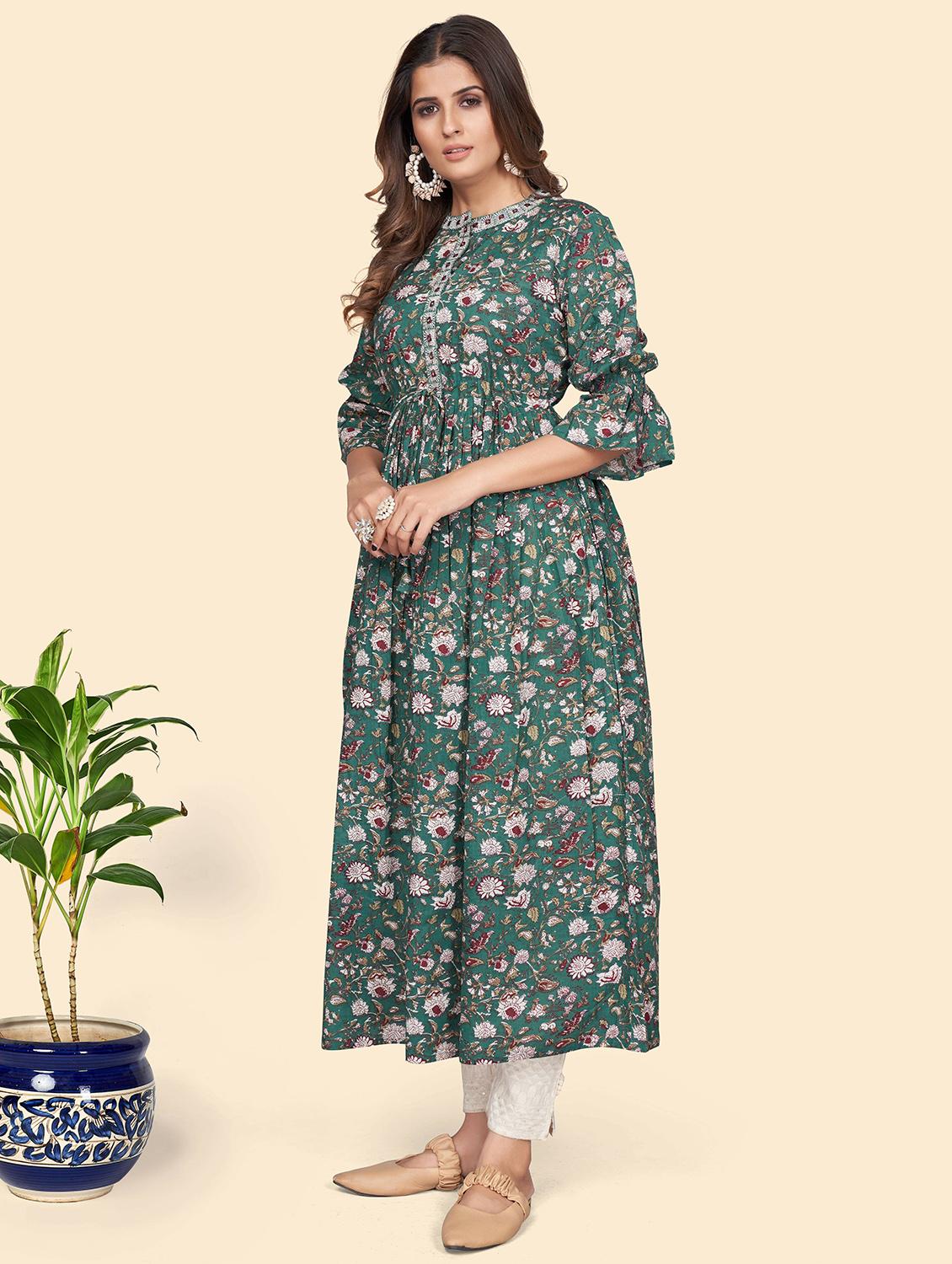women's flared kurta - 19943231 - Standard Image - 1