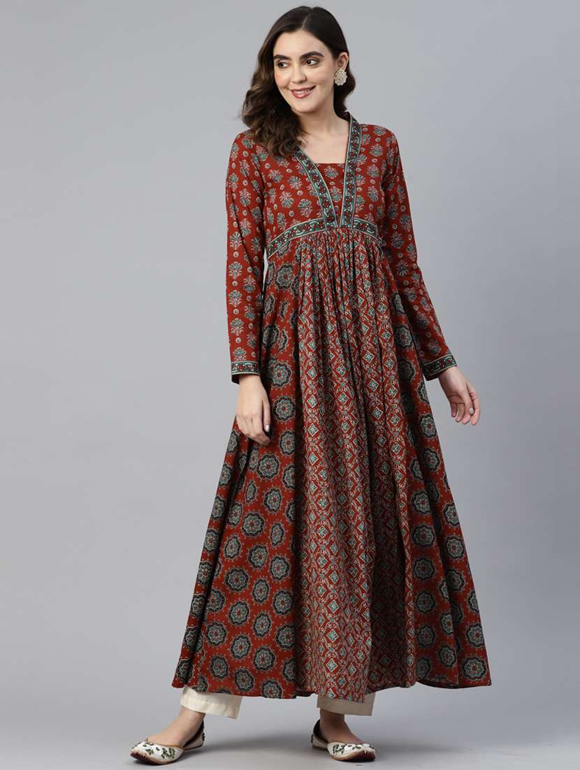 printed anarkali kurta 