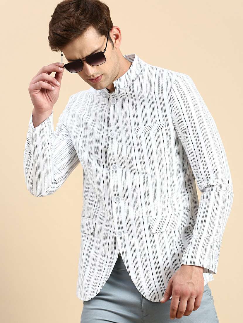 men's printed bandhgalas casual blazer - 19944314 -  Standard Image - 1
