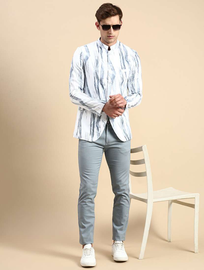 men's printed bandhgalas casual blazer - 19944321 -  Standard Image - 4
