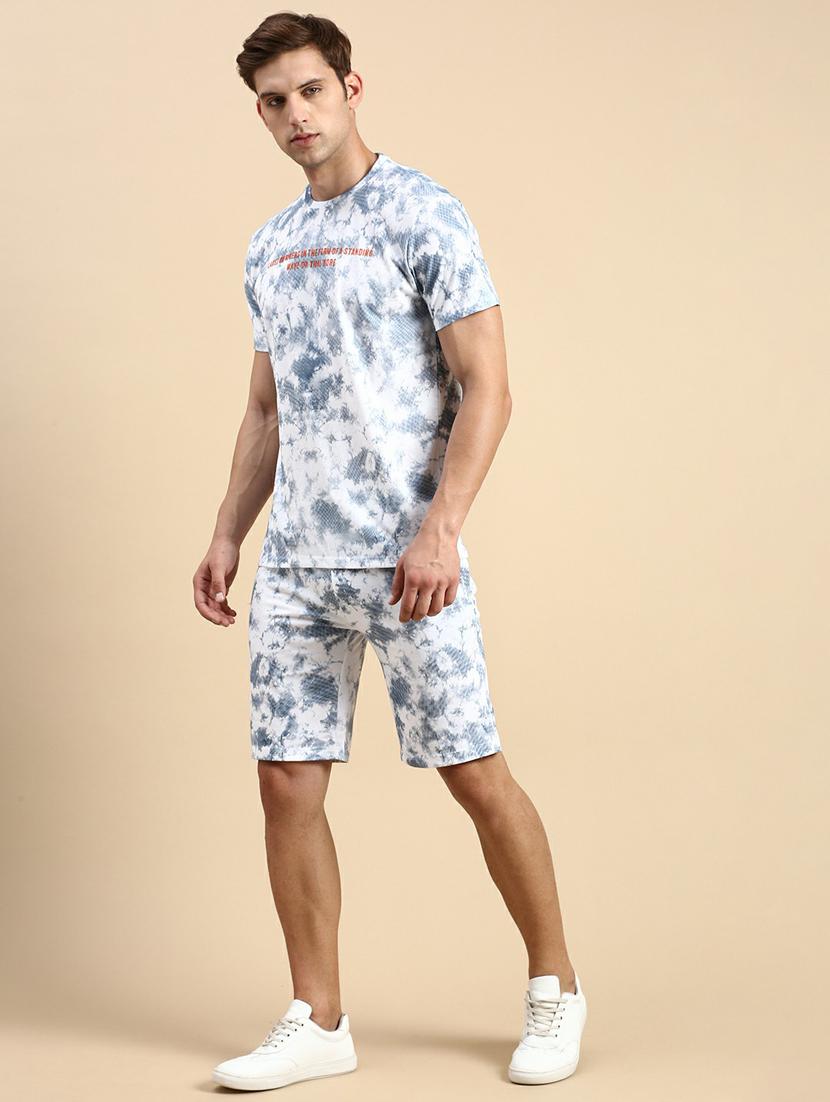 men's printed shorts co-ords set - 19944398 - Standard Image - 1