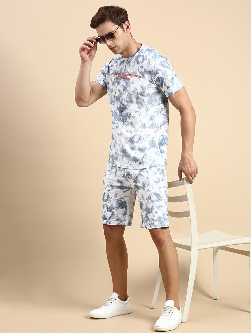 men's printed shorts co-ords set - 19944398 - Standard Image - 4