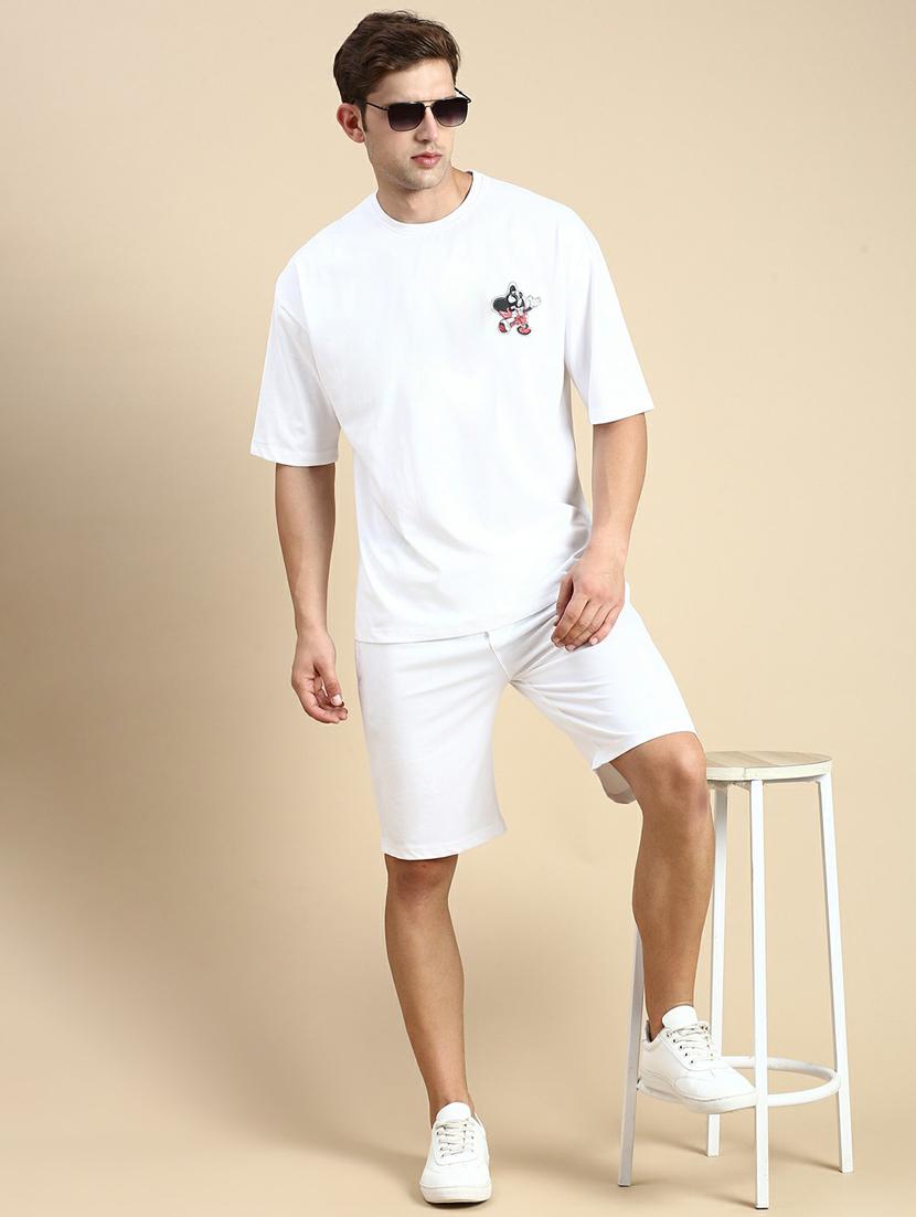men's printed shorts co-ords set - 19944418 - Standard Image - 4
