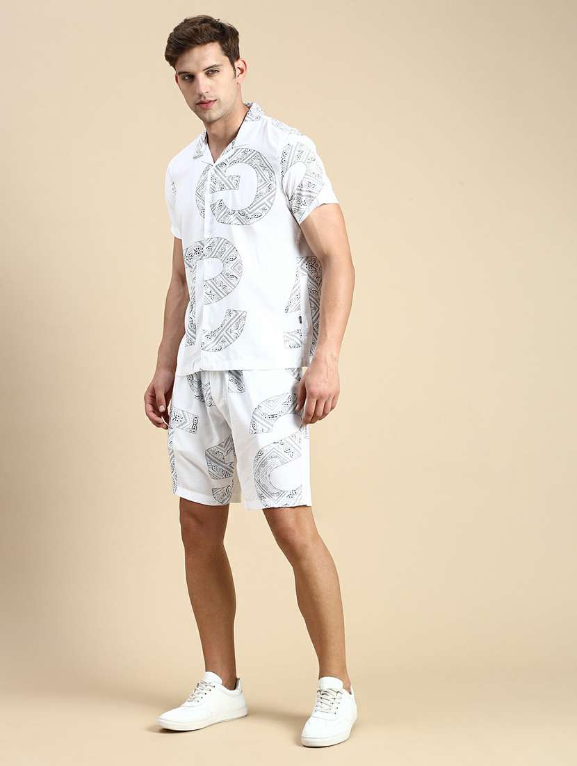 men's printed shorts co ord set - 19944437 -  Standard Image - 1