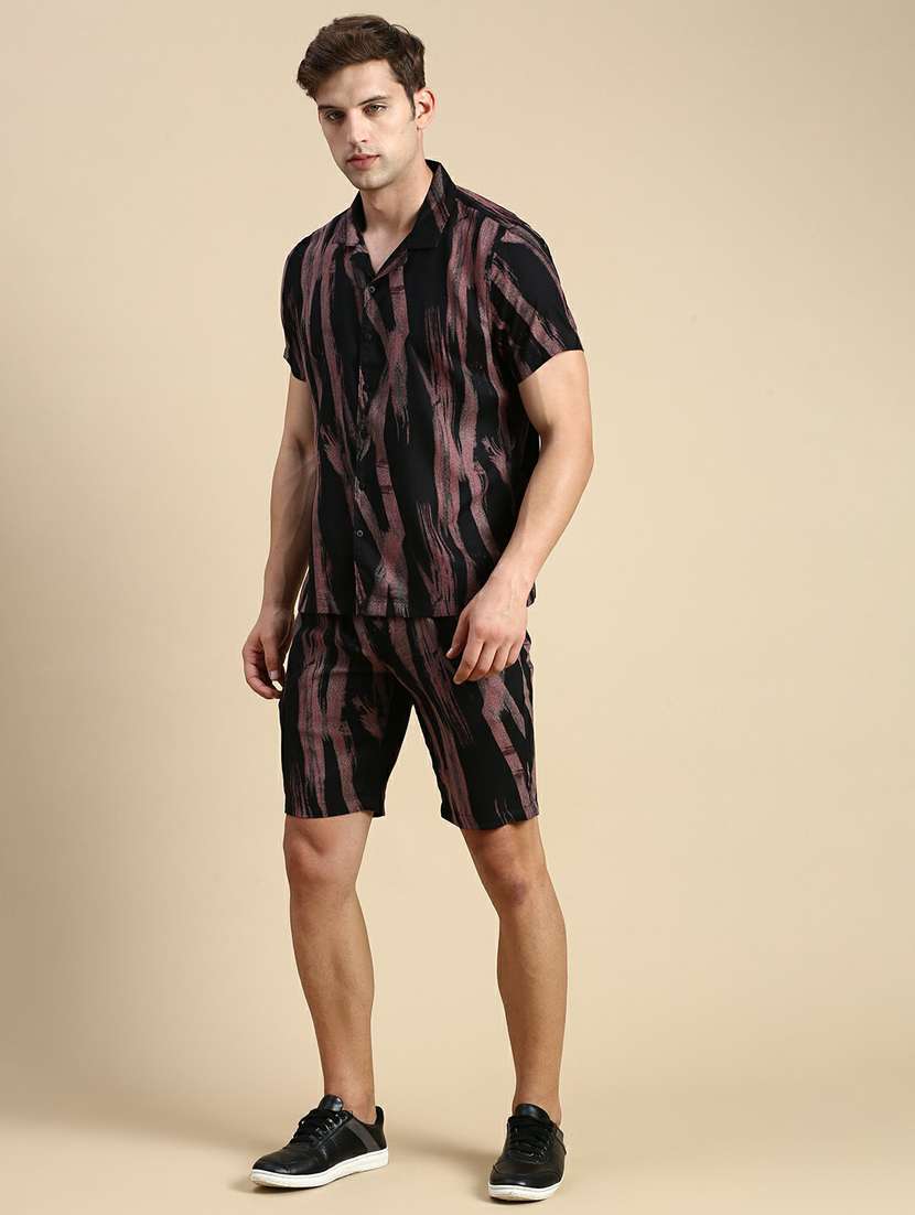 men's printed shorts co-ords set - 19944439 -  Standard Image - 1