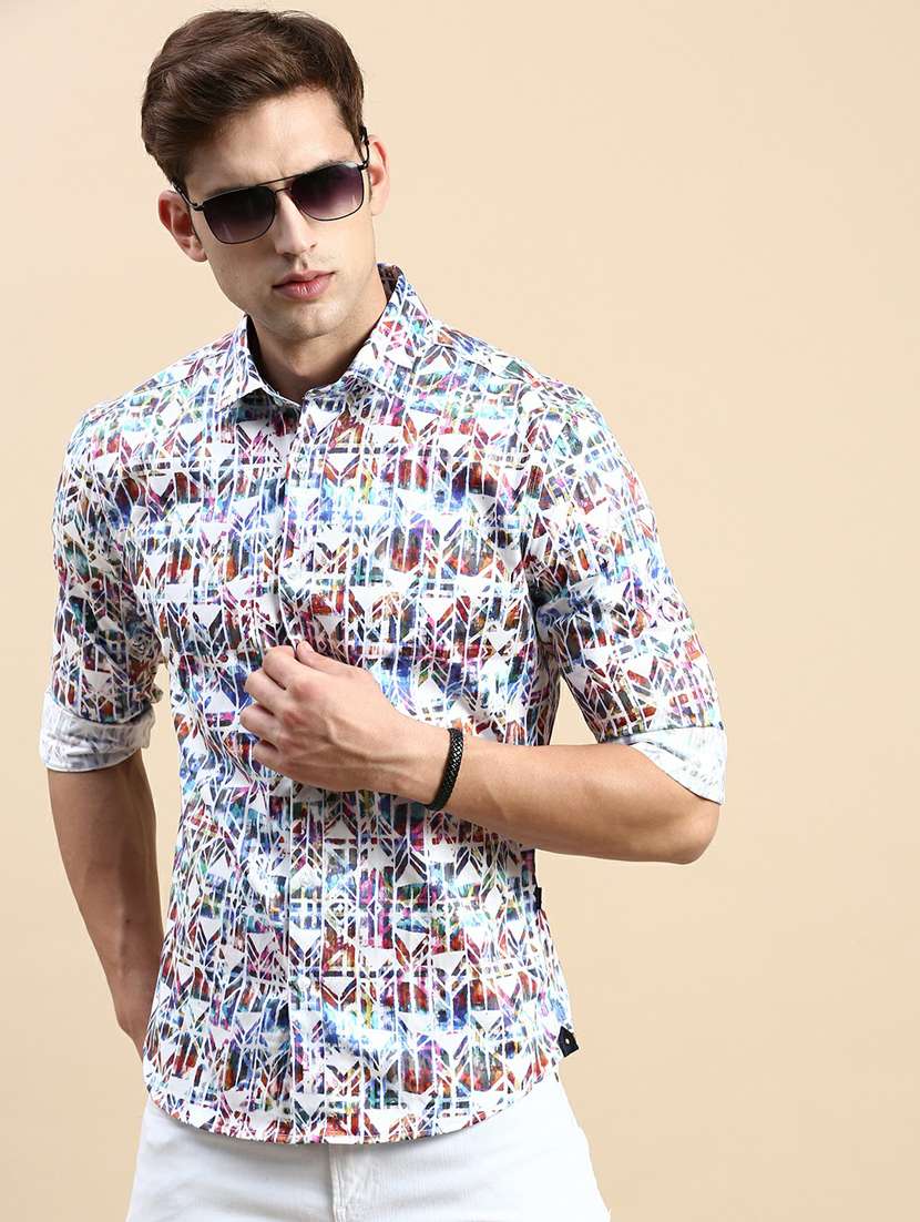 multi colored cotton casual shirt - 19944503 -  Standard Image - 1