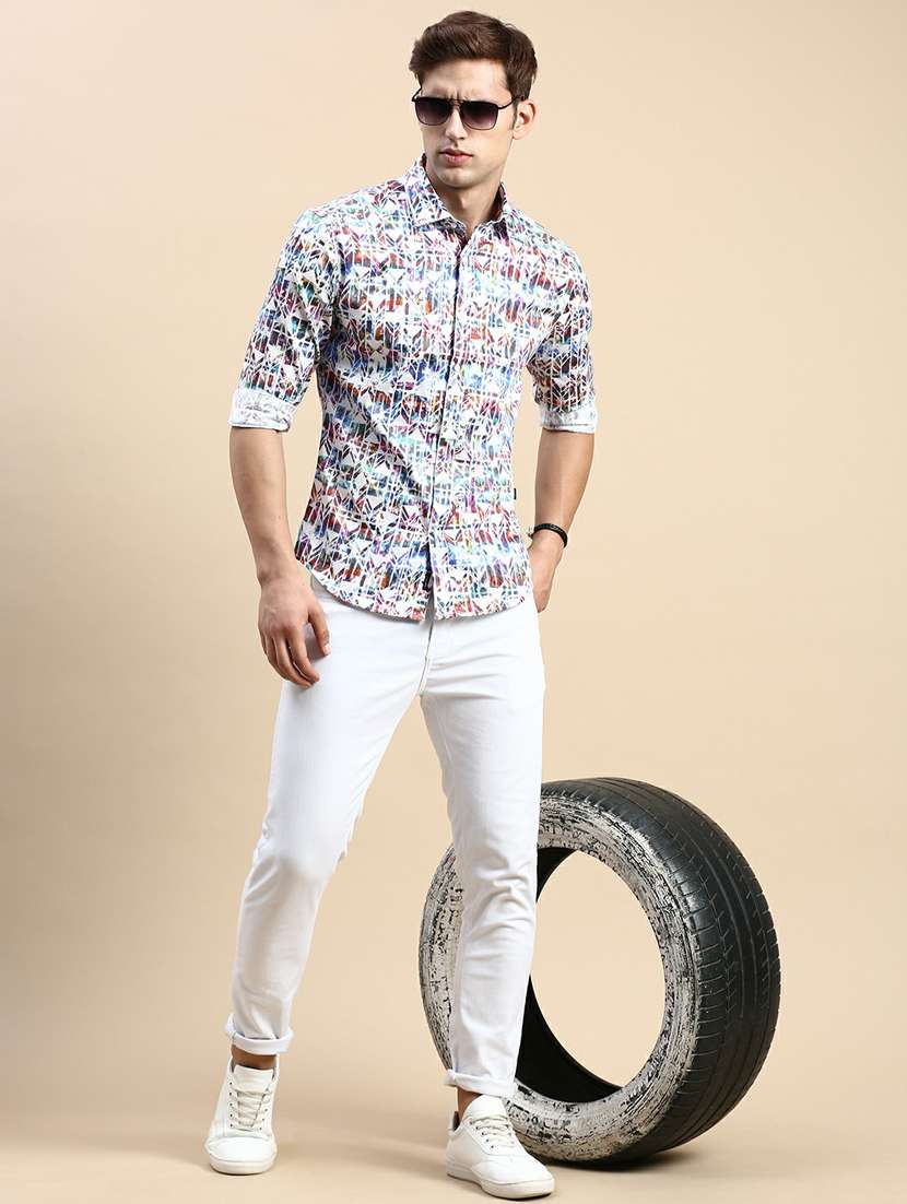 multi colored cotton casual shirt - 19944503 - Standard Image - 4