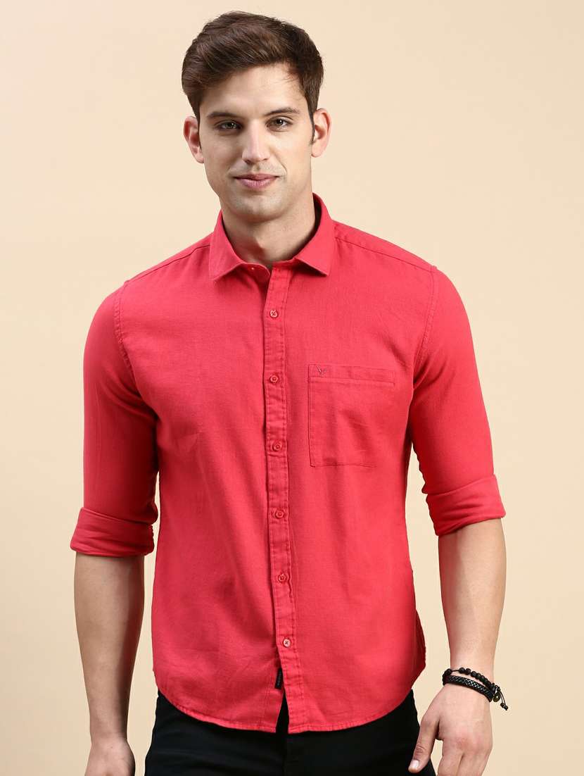 mens solid casual shirt