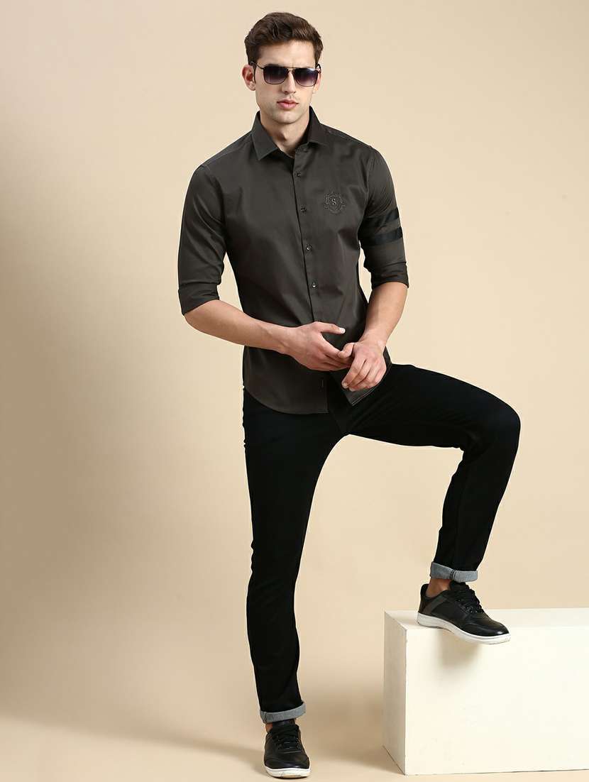 mens solid casual shirt - 19944514 -  Standard Image - 4