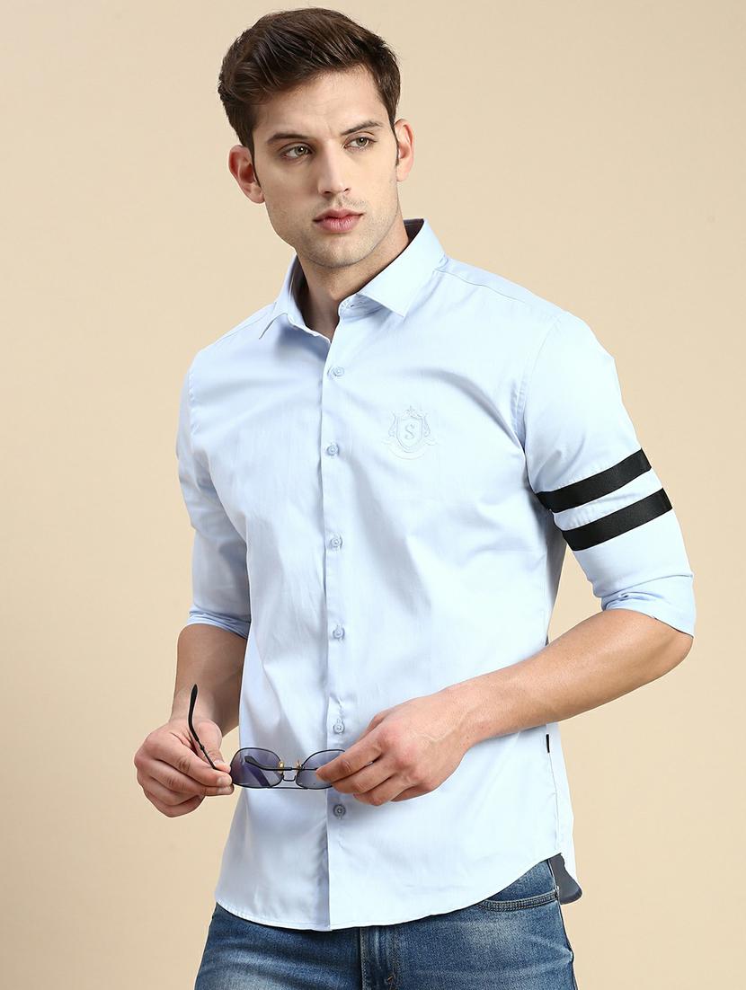 mens solid casual shirt - 19944517 -  Standard Image - 1