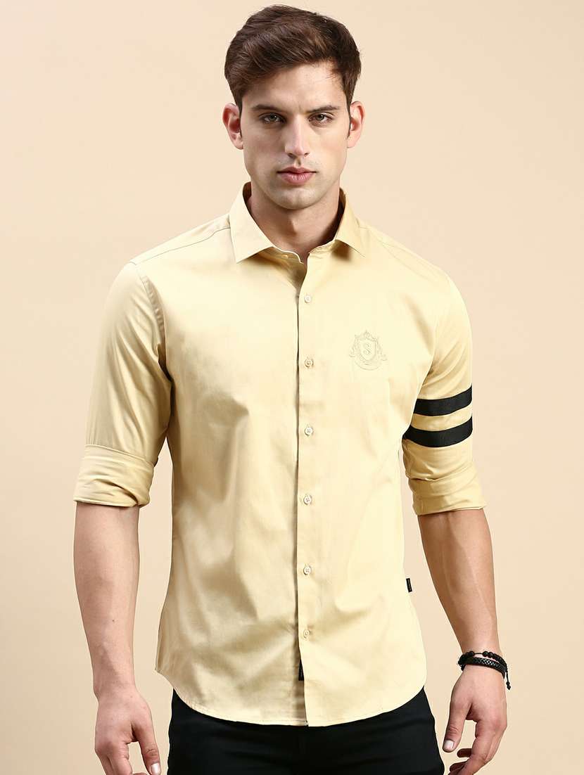 mens solid casual shirt