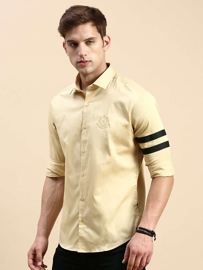 mens solid casual shirt - 19944518 -  Standard Image - 1