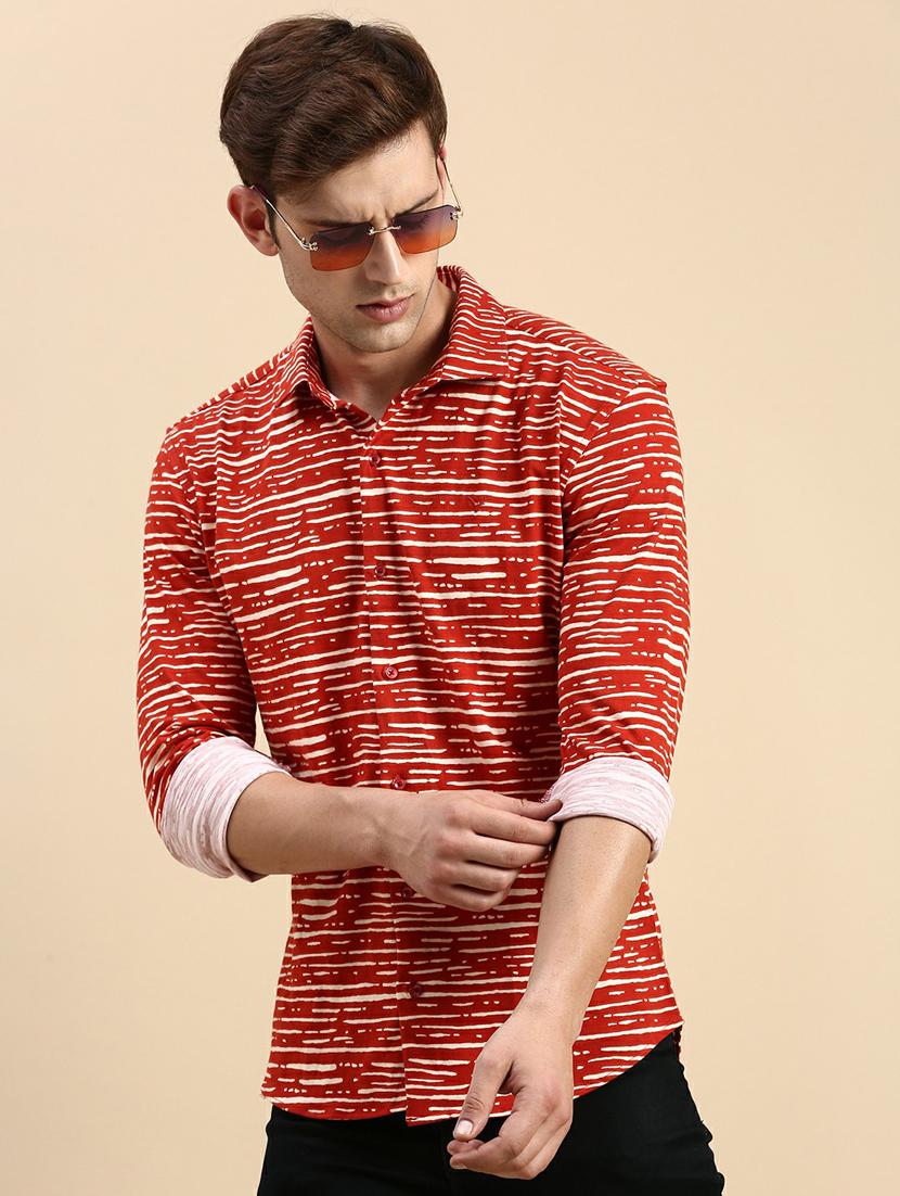 brown cotton casual shirt - 19944529 -  Standard Image - 1