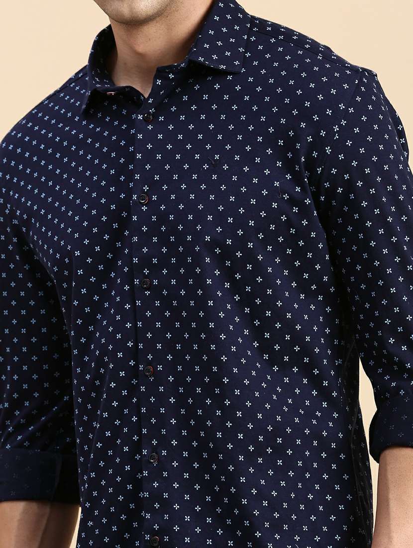 mens micro print casual shirt - 19944532 -  Standard Image - 4