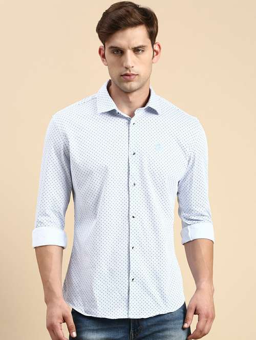 blue cotton casual shirt - 19944533 -  Standard Image - 0