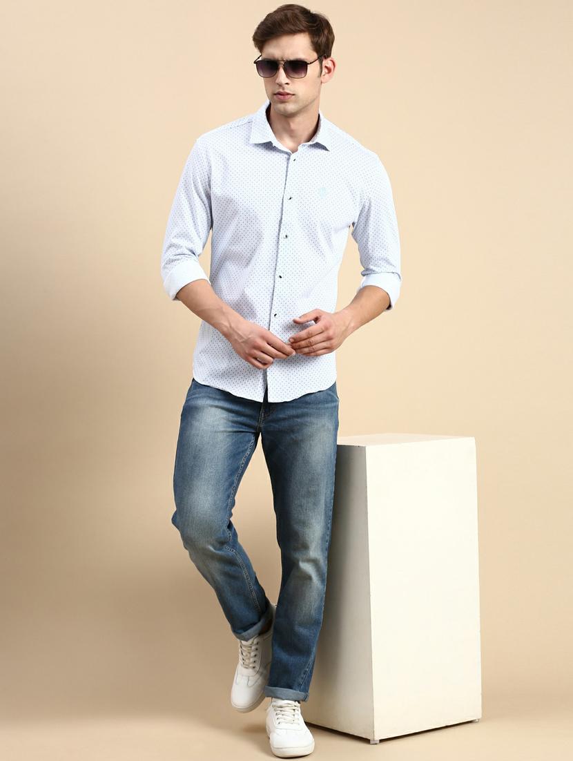 blue cotton casual shirt - 19944533 - Standard Image - 4