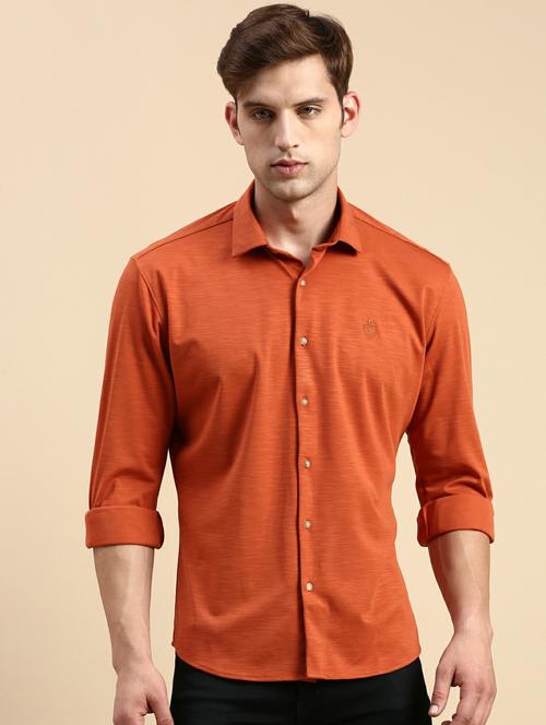 brown cotton casual shirt - 19944542 -  Standard Image - 0