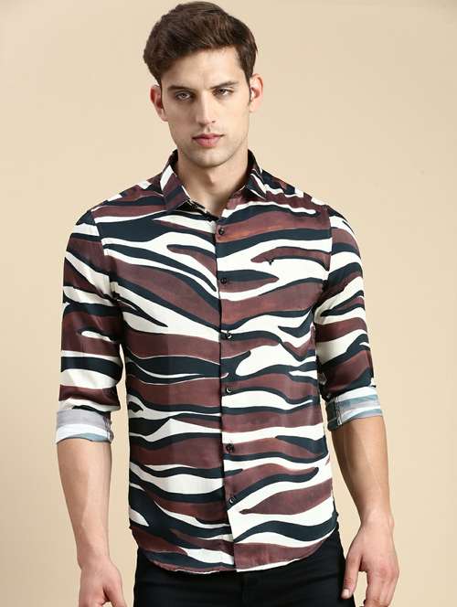 mens abstract casual shirt - 19944574 - Standard Image - 0