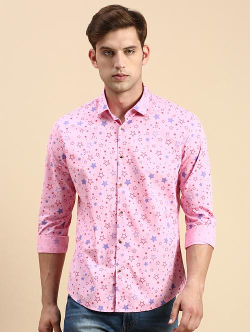 mens geometric casual shirt - 19944576 - Standard Image - 0