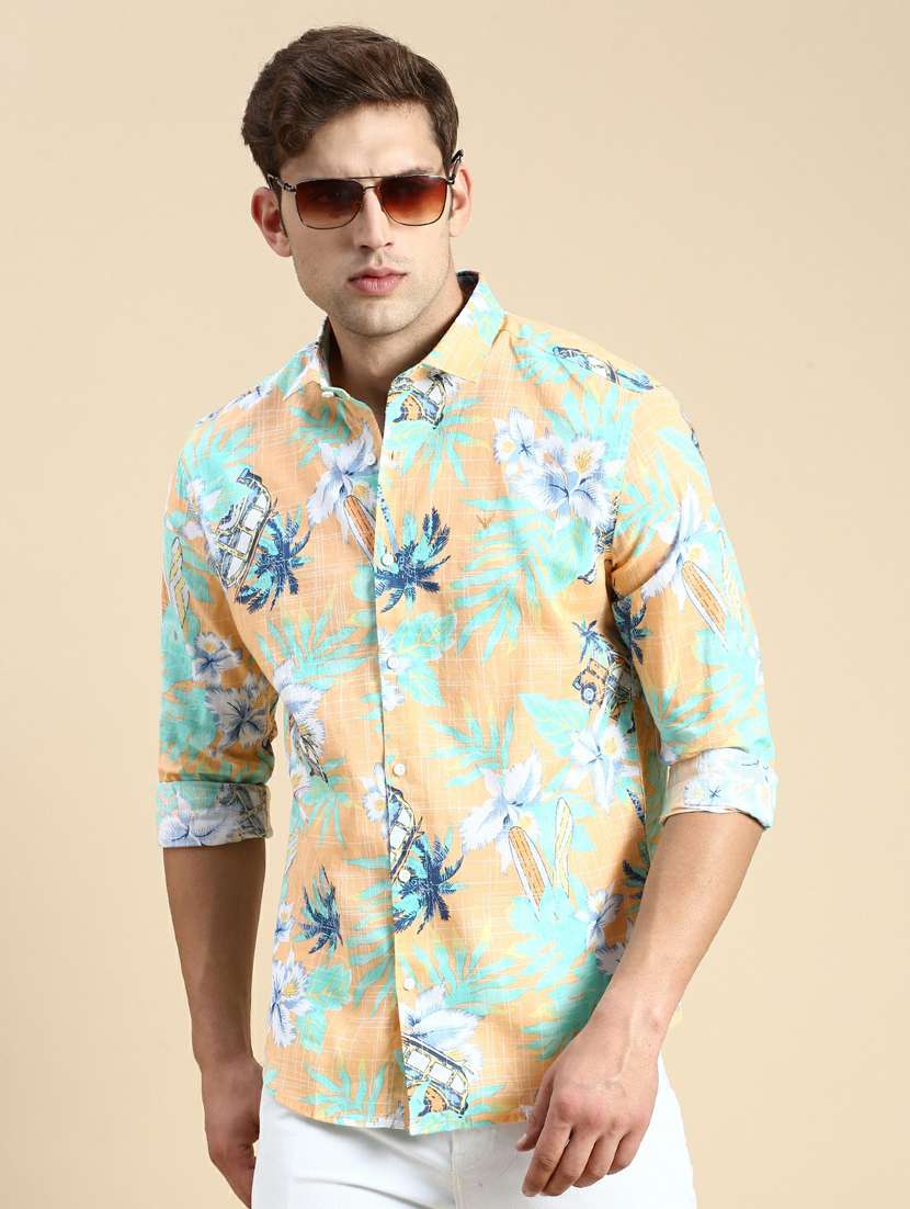 mens florals casual shirt - 19944577 - Standard Image - 1