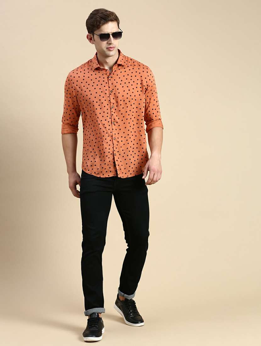 mens polka dots casual shirt - 19944598 - Standard Image - 4