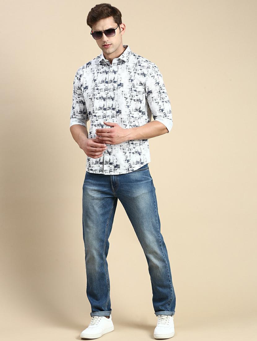 mens printed casual shirt - 19944601 - Standard Image - 4