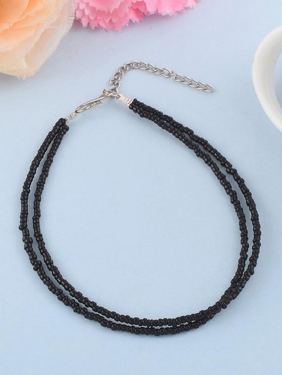 double strand beaded single leg anklet - 19944659 - Standard Image - 1