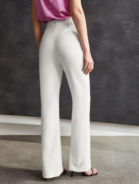 women solid high rise bootcut trouser - 19944670 -  Standard Image - 1