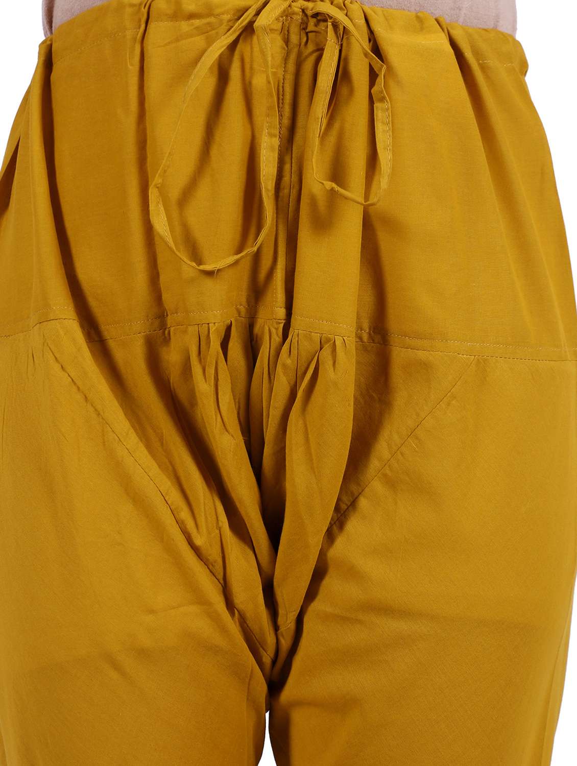 yellow cotton churidar salwars - 19944698 - Standard Image - 4