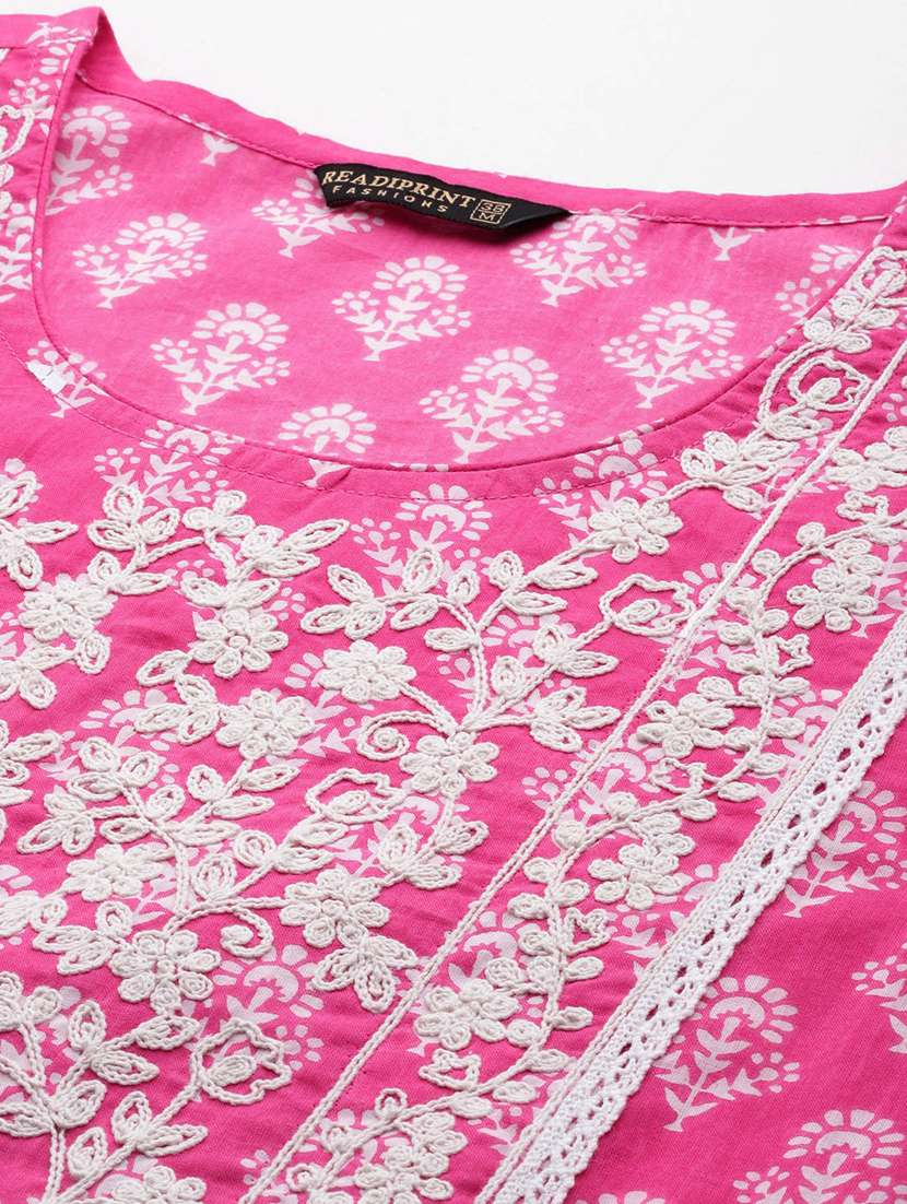 women three quarter sleeve kurta pant with dupatta set - 19944888 -  Standard Image - 4