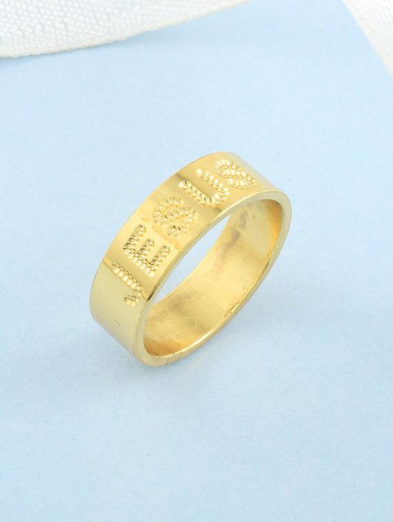 unisex gold plated finger ring - 19945310 -  Standard Image - 1