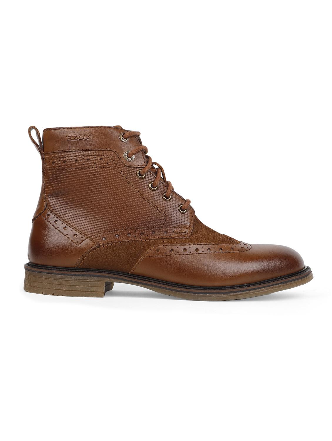 tan leather lace up boots - 19945375 - Standard Image - 1